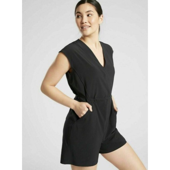 NWT ATHLETA Marlow Romper Black - Picture 3 of 9